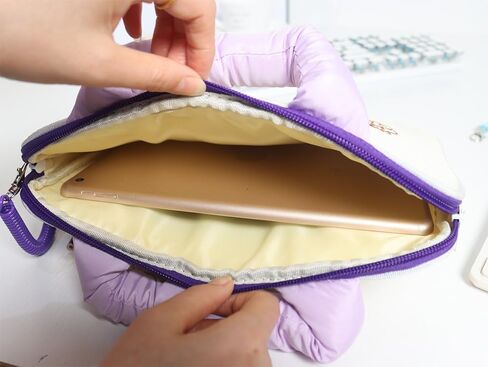 CYee Women Kawaii Preppy حقيبة كمبيوتر محمول عتيقة تحمل حقيبة كمبيوتر محمول غطاء جماليات Cutecore Tablet Liner Pouch (16 بوصة، أرجواني) in Kuwait