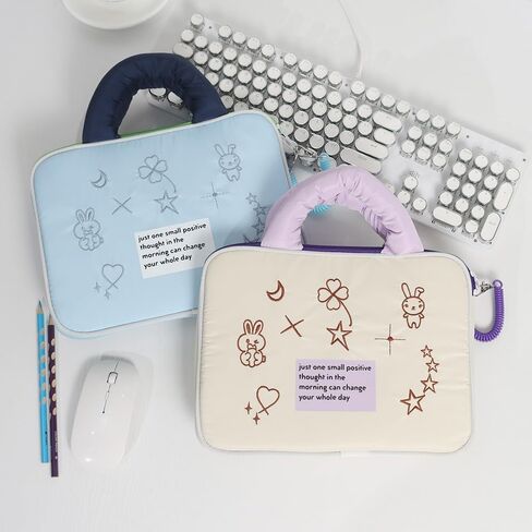 CYee Women Kawaii Preppy حقيبة كمبيوتر محمول عتيقة تحمل حقيبة كمبيوتر محمول غطاء جماليات Cutecore Tablet Liner Pouch (16 بوصة، أرجواني) in Kuwait