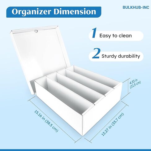 Trading Card Storage Box 3200 Count – Fits Standard Size Sports Cards, TCG, MTG – Cardboard Organizer With Divider – White Bulk Holder Protecting and Organizing Baseball, Soccer, Basketball Game Cards in Saudi Arabia