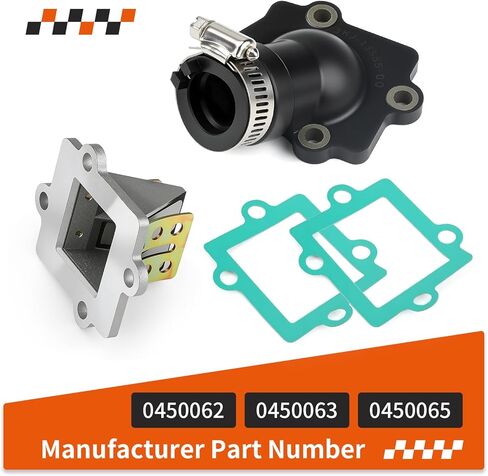 For Polaris Predator Sportsman Scrambler 50 90 Carburetor Intake Manifold Boot w/Reed Valve 2001-2006 0450065 in Saudi Arabia