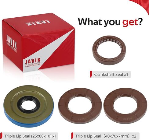 JAVIK Crankshaft Seal Triple Lip For Polaris Ranger RZR Pro XD Turbo General 900 1000 Crew XP 2018-2026 O.E.M# 3610284 3235052 in Saudi Arabia