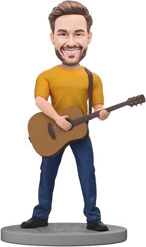 Custom Music Bobble Head Personalized, 6/7/8/9 Inch Handmade Customized Bobblehead Dolls Figurine from Photo Unique Gifts for Boyfriend, Husband, Friends in Saudi Arabia