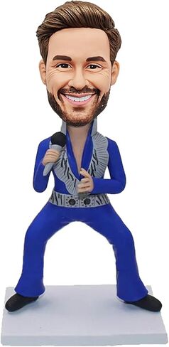 Custom Music Bobble Head Personalized, 6/7/8/9 Inch Handmade Customized Bobblehead Dolls Figurine from Photo Unique Gifts for Boyfriend, Husband, Friends in Saudi Arabia
