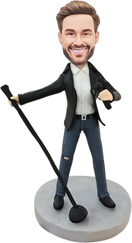 Custom Music Bobble Head Personalized, 6/7/8/9 Inch Handmade Customized Bobblehead Dolls Figurine from Photo Unique Gifts for Boyfriend, Husband, Friends in Saudi Arabia