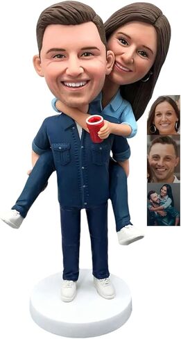 Custom Bobblehead Figures Personal Statue for Couple&Friends from Photo, Personalized Couple Bobble Head Figurines Doll for Customized Gift in Saudi Arabia