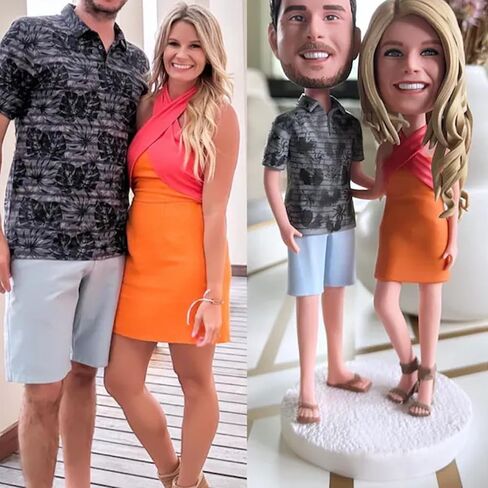 Custom Bobblehead Figures Personal Statue for Couple&Friends from Photo, Personalized Couple Bobble Head Figurines Doll for Customized Gift in Saudi Arabia
