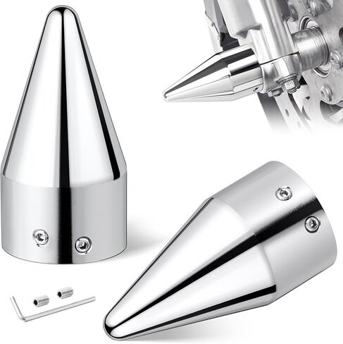 PBYMT Black Front Axle Nut Covers Caps Compatible for Harley Softail Sportster Touring Road King Street Glide 2002-2024 in Saudi Arabia