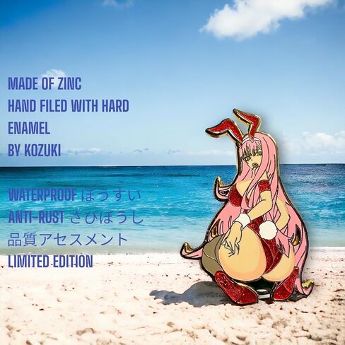 Zerotwo Pin enamel darking in the front Pin zerotwo figure pin zerotwo enamel pin anime girl enamel pin in Kuwait