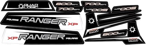 Replacement Body Decals Graphics Kit for Polaris Ranger 500 700 800 (2009–2014) – OEM-Style Stickers – Durable 10 Mil Vinyl – Made in USA in Saudi Arabia