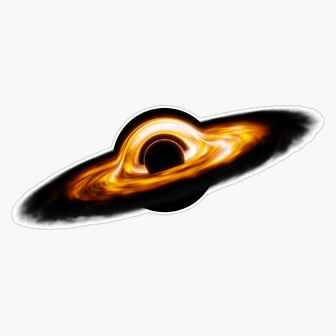 MAGNET Accreting Black Hole And Event Horizon Magnetic Vinyl Sticker Decal Magnet 5" in Saudi Arabia