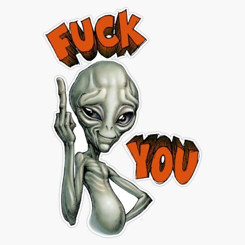 Fuck You - Alien Paul Vinyl Window Bumper Sticker Decal 5" in Saudi Arabia