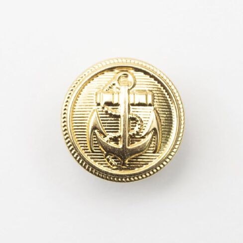 10Pcs Clothes Buttons - Metal Boat Anchor Pattern Sewing Buttons Retro Shank Round Shaped Button Set for Blazer, Suits, Coat, Uniform, Jacket (20mm, Gold) in Saudi Arabia