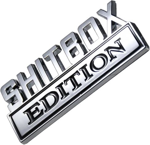 2x شارة إصدار SHITBOX صغيرة، شعار SHITBOX، لسيارة بيك اب دراجة نارية ATV UTV، شعار ممتع، شعار السيارة الذي يستنكر ذاتيًا، شعار السيارة الفكاهي in Saudi Arabia