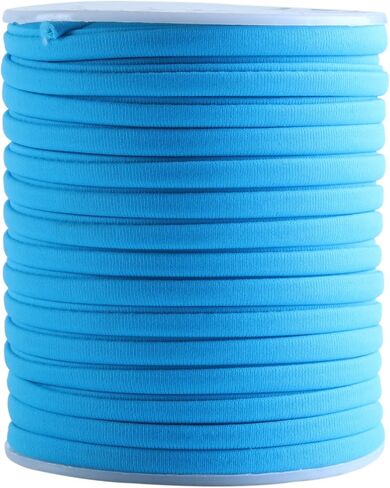 KONMAY 5mm Black Spandex Elastic Cord, 20 Yards for Hair Ties & Sewing in Saudi Arabia