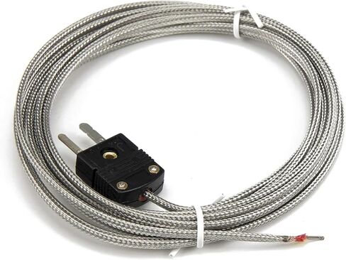 FTARW03 3 metres high Temperature Resistance Metal screening Cable Wire Head Plug Connection thermocouple Temperature Sensor(K) in Saudi Arabia