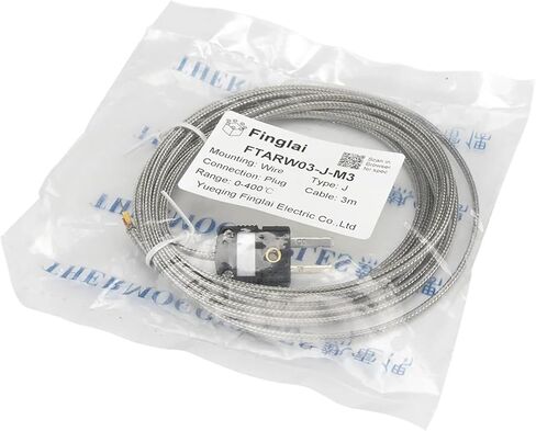FTARW03 3 metres high Temperature Resistance Metal screening Cable Wire Head Plug Connection thermocouple Temperature Sensor(K) in Saudi Arabia