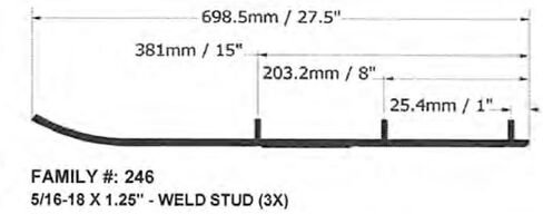 SPI Ripper Wearbar وكربيدات لـ POLARIS ALL STEEL SKIS 1988-2006 in Kuwait