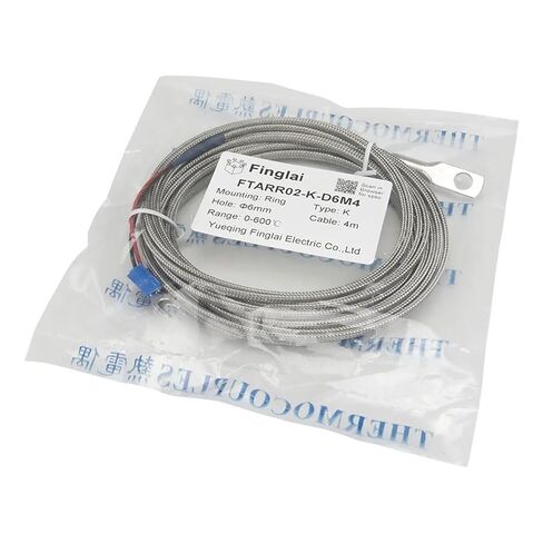 FTARR02 K E J Type 4m Metal screening Cable 6mm Diameter Hole Ring Head thermocouple Temperature Sensor(K Type) in Saudi Arabia