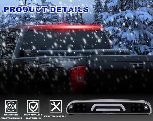 PIT66 LED 3rd Brake Light, Compatible with 93-11 Ford Ranger/99-16 Ford F250 SD F350 SD F450 SD F550 SD/95-03 Mazda B2300 B2500 B3000 B400 Clear Lens Black Housing in Saudi Arabia