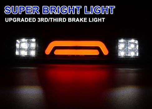 PIT66 LED 3rd Brake Light, Compatible with 93-11 Ford Ranger/99-16 Ford F250 SD F350 SD F450 SD F550 SD/95-03 Mazda B2300 B2500 B3000 B400 Clear Lens Black Housing in Saudi Arabia