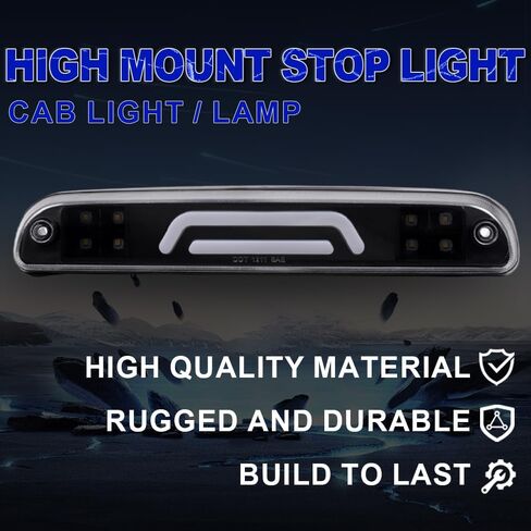 PIT66 LED 3rd Brake Light, Compatible with 93-11 Ford Ranger/99-16 Ford F250 SD F350 SD F450 SD F550 SD/95-03 Mazda B2300 B2500 B3000 B400 Clear Lens Black Housing in Saudi Arabia