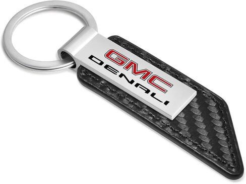 iPick Image for GMC Denali Carbon Fiber Texture PU Leather Key Chain Keychain, Official Licensed in Saudi Arabia
