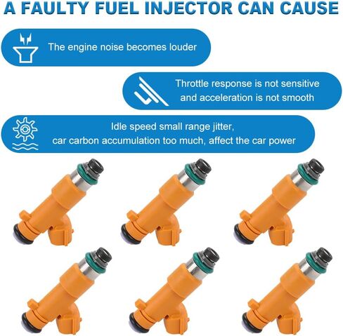 JDMON Fuel Injectors Compatible with Nissan 370Z INFINITI EX37 FX37 G37 M37 Q40 Q50 Q60 Q70 Q70L QX50 QX70 3.7L V6 2008-2020 Replacement for FJ1016 16600-EY00A 16600EY00A 6Pcs in Saudi Arabia