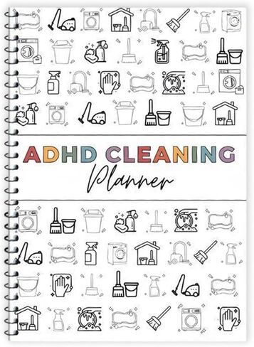 مخطط تنظيف Adhd للبالغين، مخططات تنظيم الأعمال المنزلية القابلة لإعادة الاستخدام، جدول تنظيف شهري أسبوعي يومي غير مؤرخ وقائمة مرجعية (8.27 بوصة × 5.51 بوصة × 0.2 بوصة) in Saudi Arabia