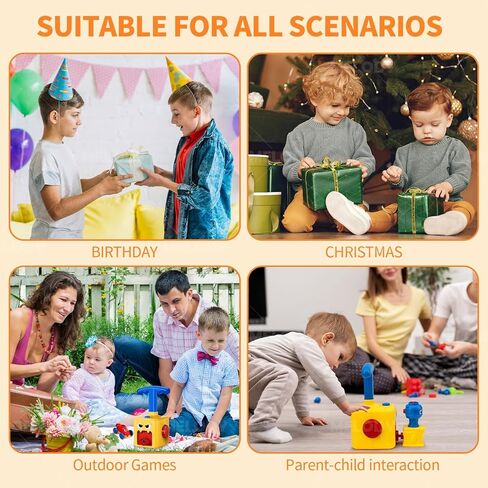 Balloon Launcher Toy Set (3 Launchers + 6 Balloons) - Triple Launch Modes, STEM Outdoor Fun for Kids Ages 4-8, Birthday Gifts & Party Games in Saudi Arabia