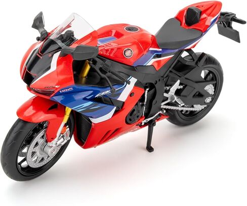 نموذج دراجة نارية CBR 1000RR-R بمقياس 1:12، سيارات لعبة مصبوبة مع ضوء وصوت، دراجة نارية قابلة للجمع، هدية زرقاء in Kuwait