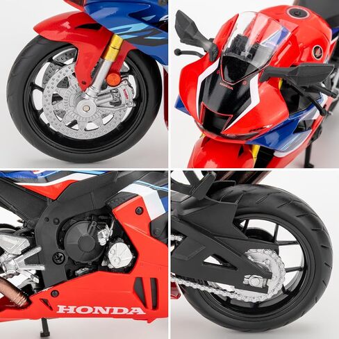 نموذج دراجة نارية CBR 1000RR-R بمقياس 1:12، سيارات لعبة مصبوبة مع ضوء وصوت، دراجة نارية قابلة للجمع، هدية زرقاء in Kuwait