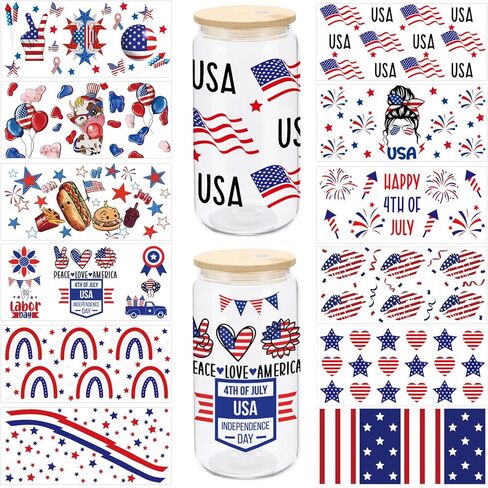 12 Sheets Christmas Tree UV DTF Transfer Stickers 16oz Glass Bottle DIY Cup Wraps Stickers Waterproof Cup Wrap Decals for Gifts, Cup Decor in Saudi Arabia