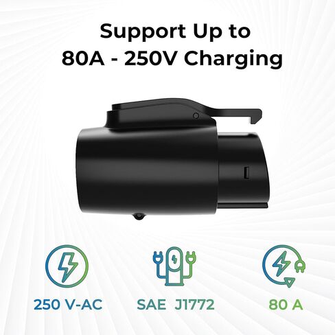 محول Tesla إلى J1772 - محول قابس NACS إلى J1772 EV، للمركبات الكهربائية J1772، محول Tesla إلى J1772 80A 250V، متوافق مع شواحن الهاتف المحمول والجدار والوجهة in Kuwait