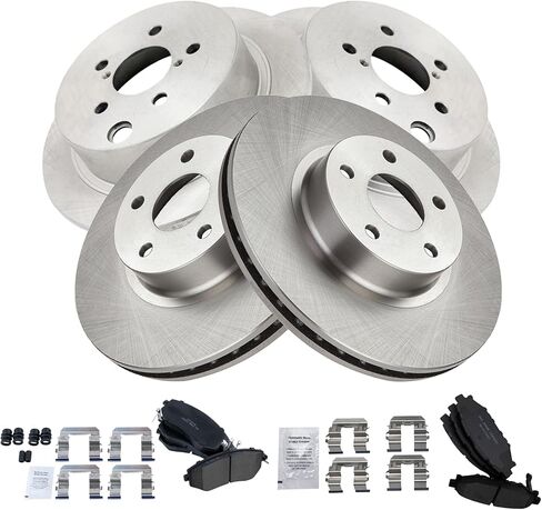 TRQ Front and Rear Brake Pad and Rotor Set Ceramic Compatible with 2012-2016 Subaru Impreza in Saudi Arabia