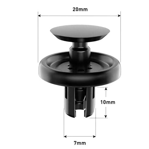forToyota Push-Type Retainer Clips 90467-07201, Black Plastic Trim Fasteners, Pack of 25 in Saudi Arabia
