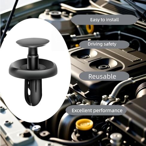 forToyota Push-Type Retainer Clips 90467-07201, Black Plastic Trim Fasteners, Pack of 25 in Saudi Arabia