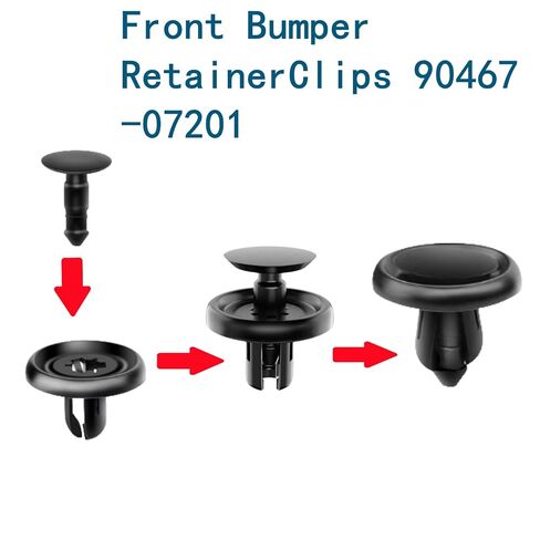 forToyota Push-Type Retainer Clips 90467-07201, Black Plastic Trim Fasteners, Pack of 25 in Saudi Arabia
