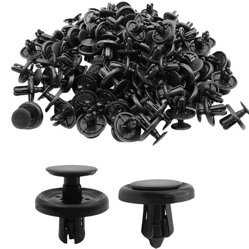 forToyota Push-Type Retainer Clips 90467-07201, Black Plastic Trim Fasteners, Pack of 25 in Saudi Arabia