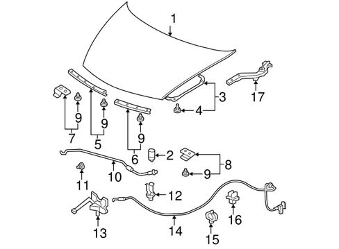 2pcs Hood Prop Rod Holder Clips 90672-SNB-003 90672-SNB-901 - Compatible with Honda Accord, Civic, CR-V, CRV in Saudi Arabia