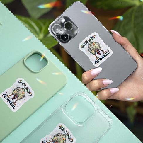 3Pcs Guess What Chicken Butt Sticker Funny Meme Chickens Hilarious Gift for Kids Teens and Adults Guess What Chicken Butt Stickers Chickens Car Decal for Laptop Water Bottle Toolbox Phone Case (G1) in Saudi Arabia