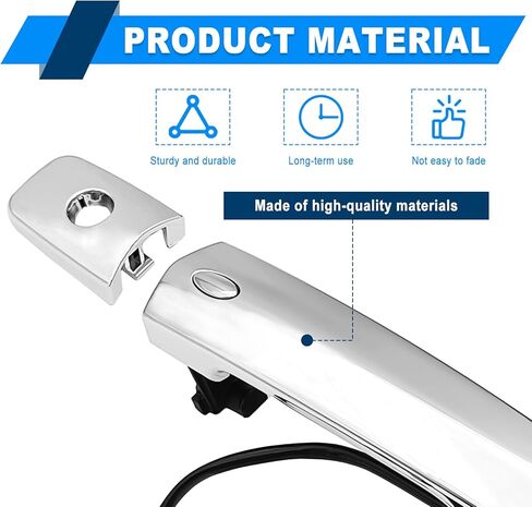 Front Left Side Driver Door Handle Chrome, Compatible with Leaf S 2013-2017, Maxima 2009-2014, Murano 2009-2014 etc, Replace OE# 80646-9N00A, 806469N00A in Saudi Arabia