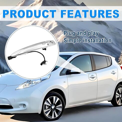 Front Left Side Driver Door Handle Chrome, Compatible with Leaf S 2013-2017, Maxima 2009-2014, Murano 2009-2014 etc, Replace OE# 80646-9N00A, 806469N00A in Saudi Arabia