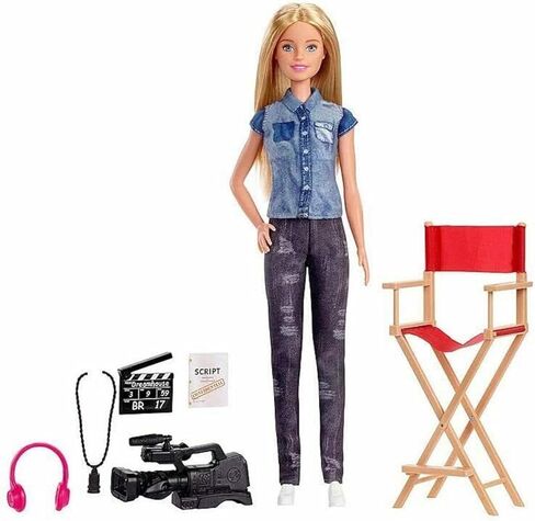 Barbie Film Director Doll “You Can Be Anything" Career Playset with Director Chair, Video Camera, Headphones, Script, Viewfinder & Clapperboard – Barbie Movie Toy & Gift for Kids 3+ in Saudi Arabia