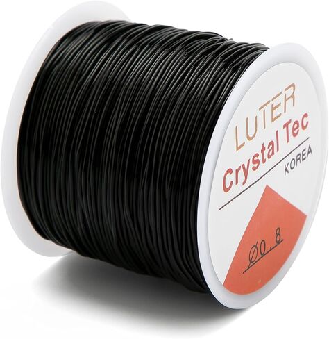 LUTER 0.5mm Clear Bead Cord Crystal Elastic Stretchy Bracelet String for Jewelry Making Necklace Bracelet Beading Thread(328ft) in Kuwait