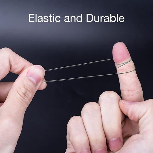 LUTER 0.5mm Clear Bead Cord Crystal Elastic Stretchy Bracelet String for Jewelry Making Necklace Bracelet Beading Thread(328ft) in Kuwait