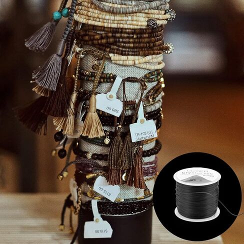 LUTER 0.5mm Clear Bead Cord Crystal Elastic Stretchy Bracelet String for Jewelry Making Necklace Bracelet Beading Thread(328ft) in Kuwait