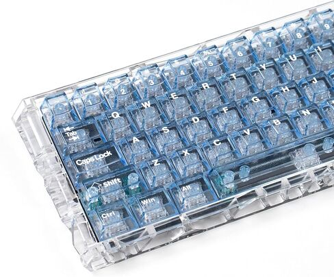 mintcaps Crystal Clear Keyboard Keycaps Transparent PC Cherry Profile Red Keycap Set 114 Keys Shine Through Key Cap for Cherry Gateron Mx Switches Mechanical Keyboard in Kuwait