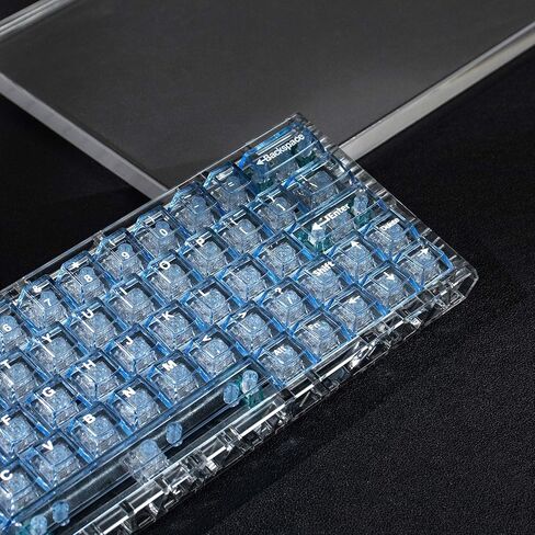 mintcaps Crystal Clear Keyboard Keycaps Transparent PC Cherry Profile Red Keycap Set 114 Keys Shine Through Key Cap for Cherry Gateron Mx Switches Mechanical Keyboard in Kuwait