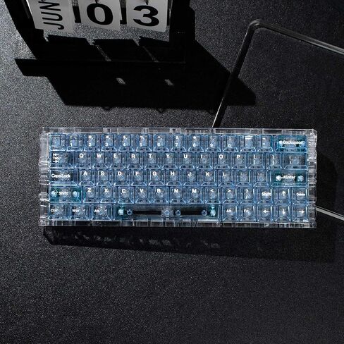 mintcaps Crystal Clear Keyboard Keycaps Transparent PC Cherry Profile Red Keycap Set 114 Keys Shine Through Key Cap for Cherry Gateron Mx Switches Mechanical Keyboard in Kuwait