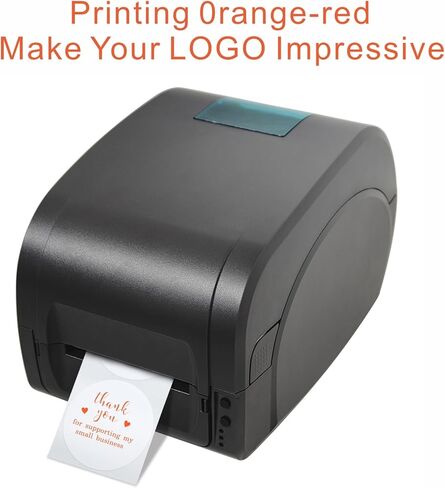 Hybsk 2 inch Circle Color Printing Thermal Stickers, Orange on White Thermal Labels for Barcodes,Name Tag,DIY Logo Design,QR Code,Inventory– Compatible with Zebra,Rollo and More-750 pcs(Orange) in Saudi Arabia